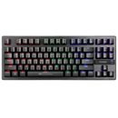 Tastatura USB Marvo KG901 mehanička , sa plavim mehaničkim prekidačima, bez numeričkog dela, Rainbow pozadinsko osvetljenje crna