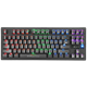 Tastatura USB Xtrike GK979 mehanička gejmerska sa plavim mehaničkim prekidačima, 5 LED boja pozadinskog osvetljenja crna