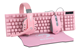 Set Tastatura+Miš+Podloga+Slušalice Marvo CM370 4in1 gejmerski set sa površinskim osvetljenjem roze
